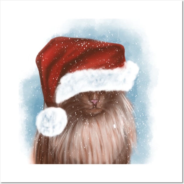 Christmas Cat Wall Art by Svetlana Pelin